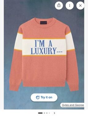 Gyles and George princess Diana sweater I’m a luxury  large wool